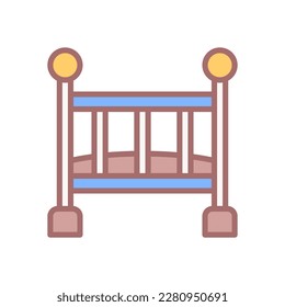 baby crib icon for your website design, logo, app, UI.