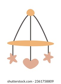 Ilustración del vector móvil de la cuna de bebé