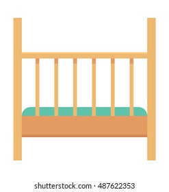 
Baby Crib Vector Icon

