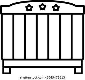 Icono de Vector de cuna de bebé. Se puede utilizar para aplicaciones de impresión, móviles y de Web.