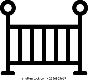 Baby Crib Vector Icon Design