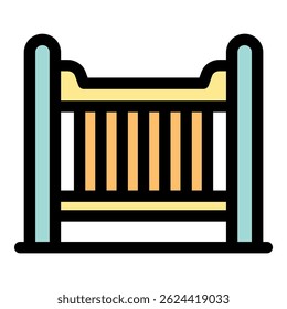 Baby crib with wooden bars ensuring safety and comfort for newborns and infants