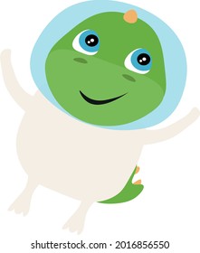 baby crocodile astronaut in space