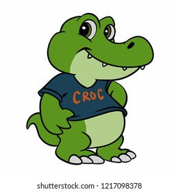 Baby Crocodile cartoon Vector illustration