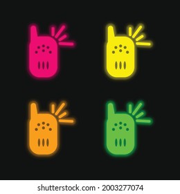 Baby Cry Detector Tool cuatro colores brillantes neonato vector icono