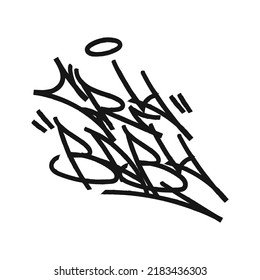 baby cry graffiti concept writing vector