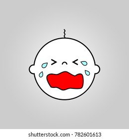 Baby cry icon vector design