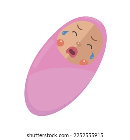 Baby crying icon cleapart isolated vector illustration