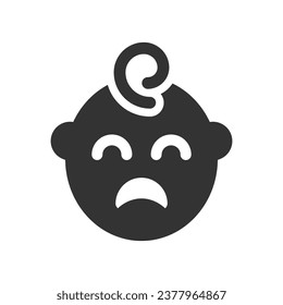 Baby crying Icon, Vector Graphics