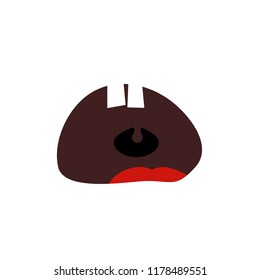 Baby crying mouth illustration