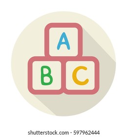 Baby Cubes with letters. Learning ABCs icon