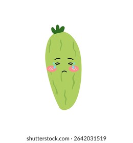 Baby cucumber cartoon element design stock