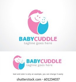 Baby Cuddle Logo Template Design Vector