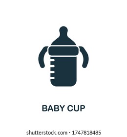 Baby Cup Symbol. Einfaches Element aus der Babynahrung-Kollektion. Creative Baby Cup Symbol für Webdesign, Vorlagen, Infografiken und mehr