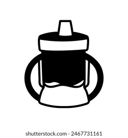 Icono aislado de la taza del bebé, Ilustración vectorial