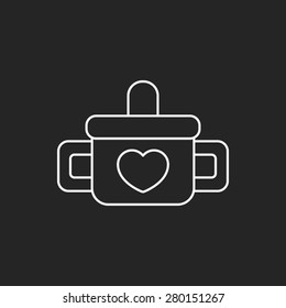 baby cup line icon