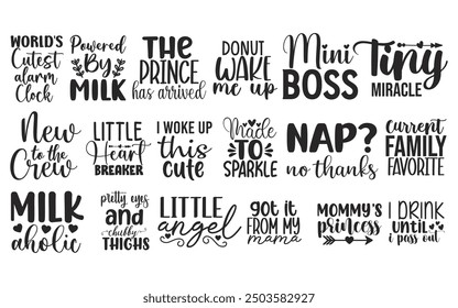 Baby cut files Bundle, Baby Quotes, Baby  cut files, Hand drawn lettering phrase, EPS files,  bundle, Saying about Baby,