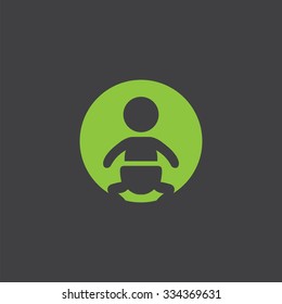 baby cut identity template icon design element