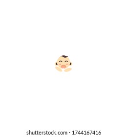 Baby cute logo icon concept illustration
