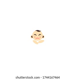Baby cute logo icon concept illustration