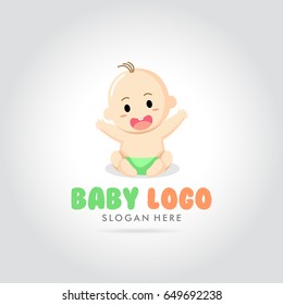 baby cute logo modern illustration