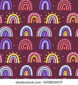 Bebé lindo patrón para Fondos de pantalla, lindo patrón de arco iris sin costuras