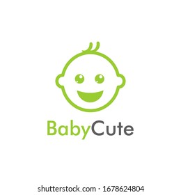 Baby Cute vector logo design. can be used for logos for baby gear stores.