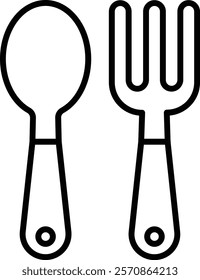 Baby cutlery vector icon. Can be used for printing, mobile and web applications.