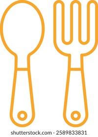 Baby cutlery vector icon. Can be used for printing, mobile and web applications.