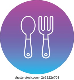 Baby cutlery vector icon. Can be used for printing, mobile and web applications.