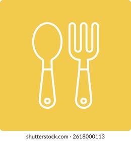 Baby cutlery vector icon. Can be used for printing, mobile and web applications.