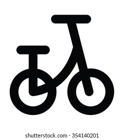 Baby Cycle Bold Line Vector Icon 