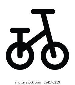 Baby Cycle Bold Line Vector Icon 