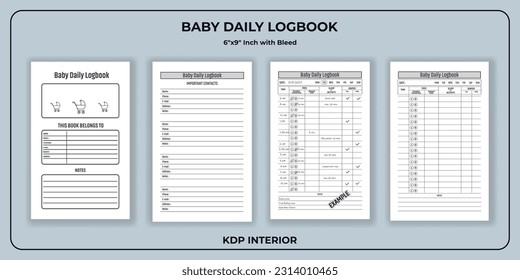 Baby Daily Log book KDP Interior