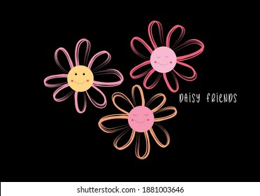 baby  daisies icons and message