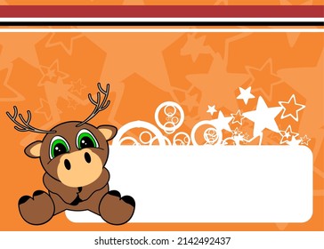 Baby-Reh-Cartoon-Hintergrund auf Vektorformat