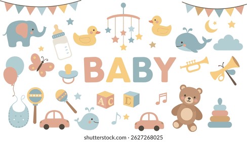 Baby Design Elements Clip Art Decoration