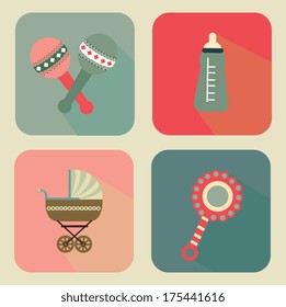 baby design over  beige background vector illustration