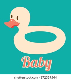 baby design over  blue background vector illustration