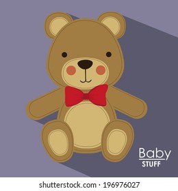 Baby design over blue background, vector illustration