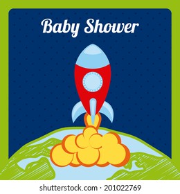baby design over  blue background vector illustration