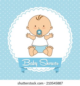 baby design over blue background vector illustration