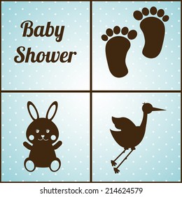 baby design over  blue background vector illustration