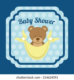baby design over blue background vector illustration