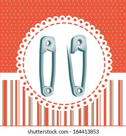 baby  design over dotted background vector illustration 