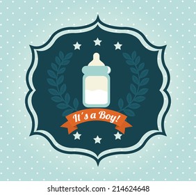 baby design over dotted background vector illustration