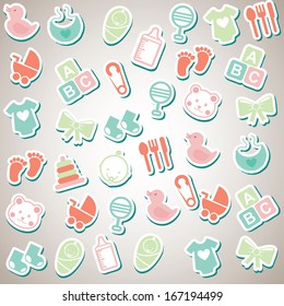 baby design over gray background vector illustration