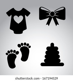 baby design over gray background vector illustration