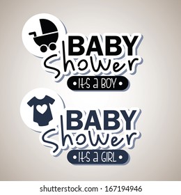 baby design over gray  background vector illustration