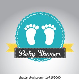 baby design over gray background vector illustration